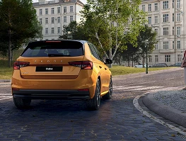 large Škoda lettering at the back